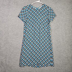 DVF Carlotta Diamond Squares Coastal Dress Women's Size XS NEW